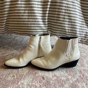 White cowboy booties